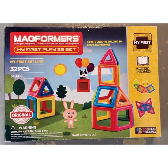New - Magformers My First Play Set: 32 Pcs - Ages 3+ | 1+ players - Picture 3 of 3